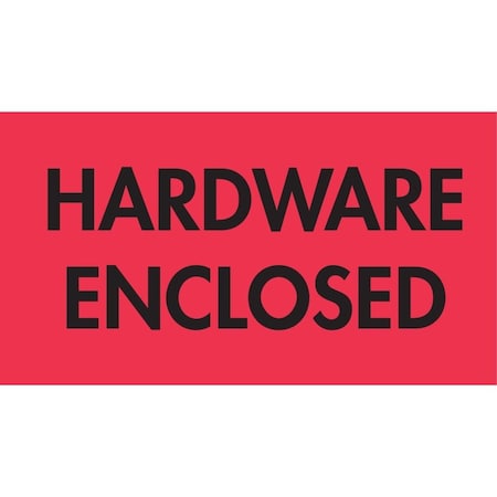 Decker Tape Products Label, DL3591, HARDWARE ENCLOSED, 2" X 3" DL3591